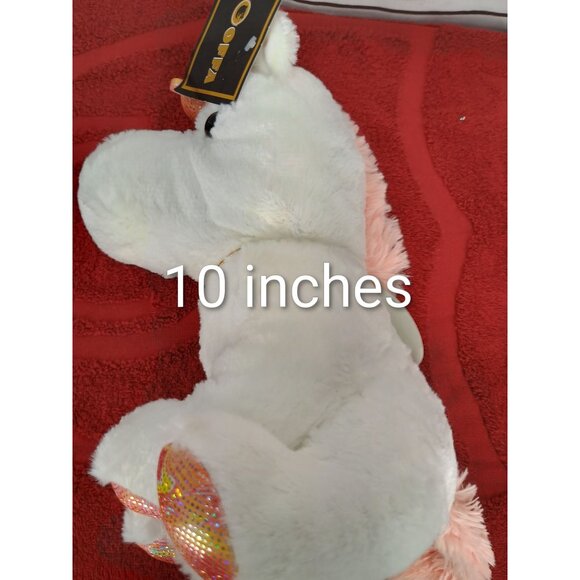 Goffa Unicorn Limited Collectible White Plush w Sparkly Stuffed Animal Toy 10" - Picture 4 of 9